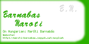 barnabas maroti business card